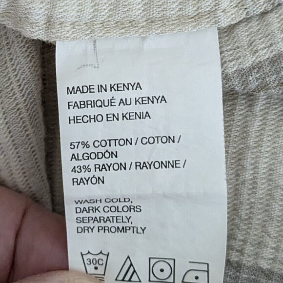 VAN HEUSEN Men's Textured Beige Plaid Short Sleeve Button Dress Shirt; Size XXL - Picture 6 of 6